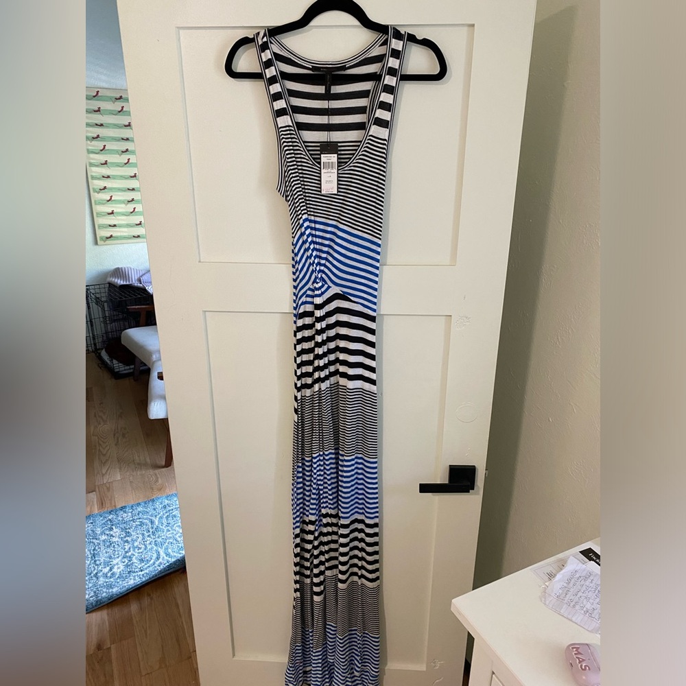 BCBG Striped Maxi Dress